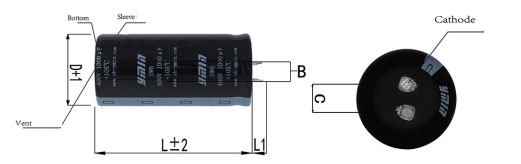 Алуминиумски електролитски кондензатор CN31 од типот Bullhorn